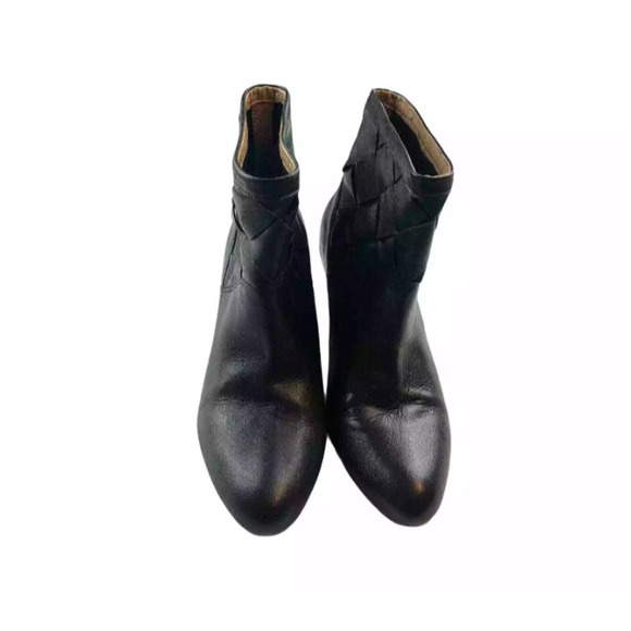 Corso Como Womens Benster Pull On Ankle Boots Black Leather Heeled Size 7M - Picture 2 of 8